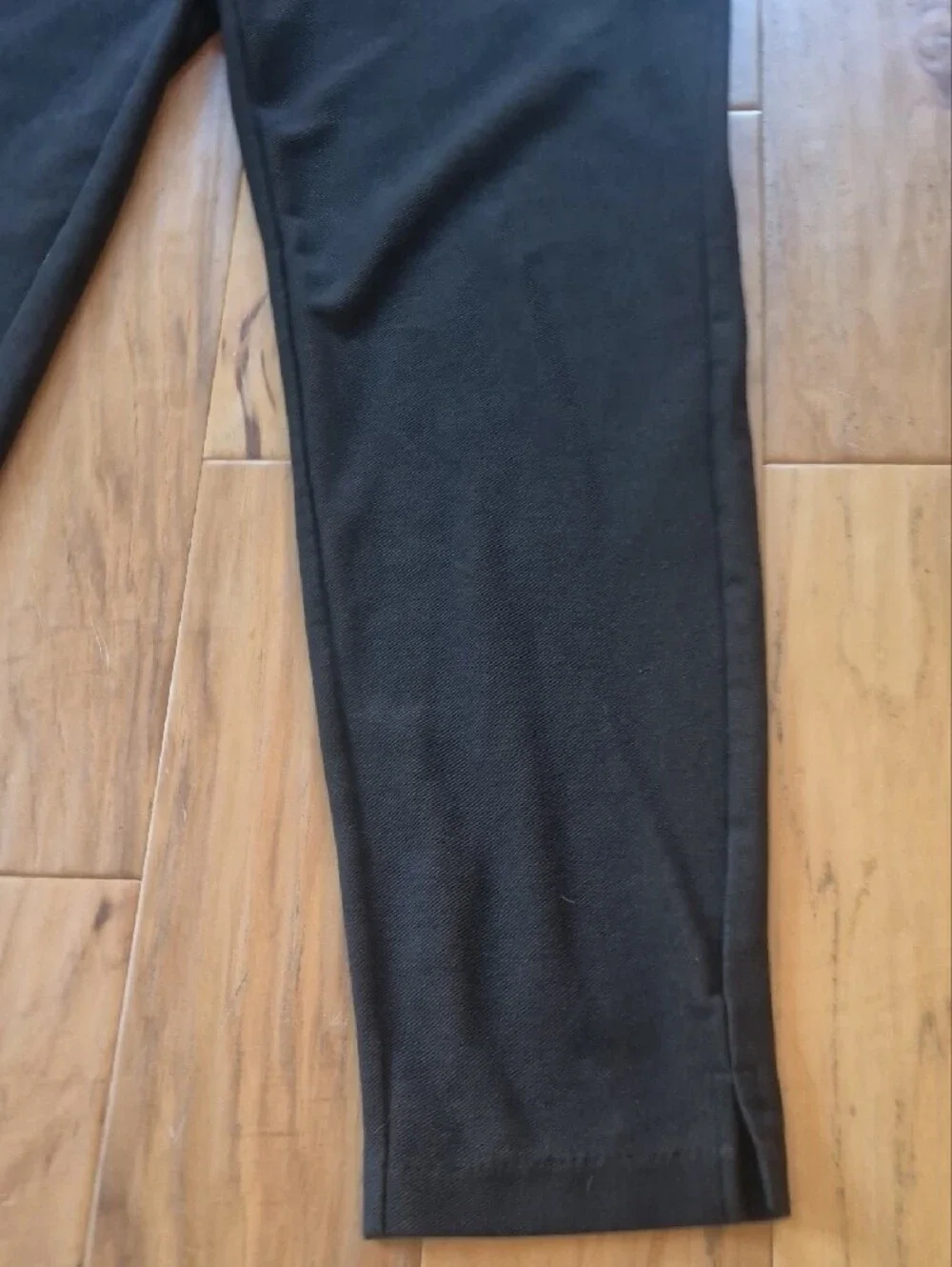 Michael Kors Black Ponte Pull-On Pants with Gold Button Details
